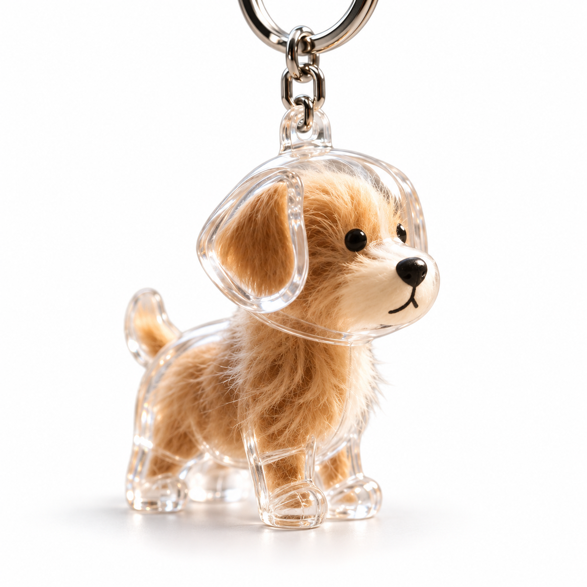 Dog Fur Capsule Keychain