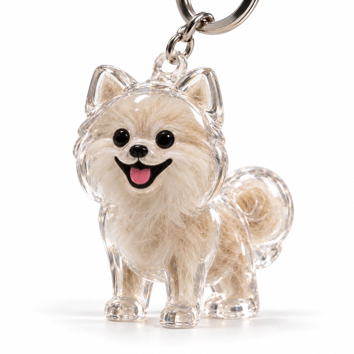 Dog Fur Capsule Keychain