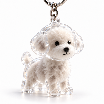 Dog Fur Capsule Keychain