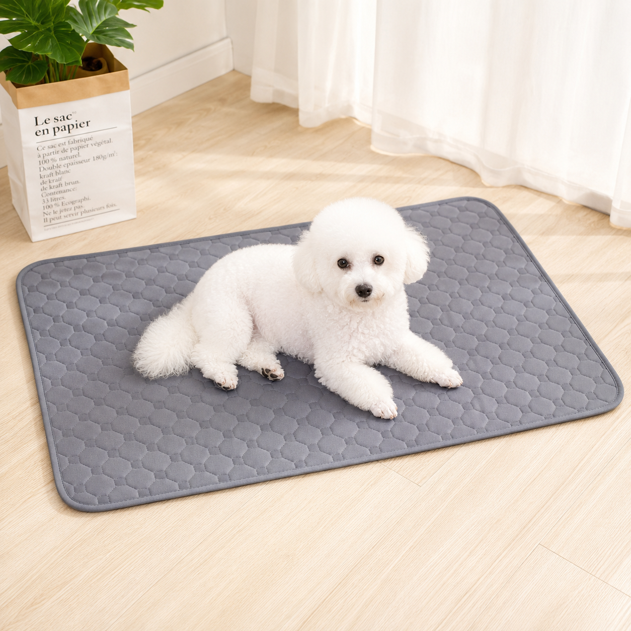 HomePaw Waterproof Pad for Dogs - dog resting on waterproof pad at home