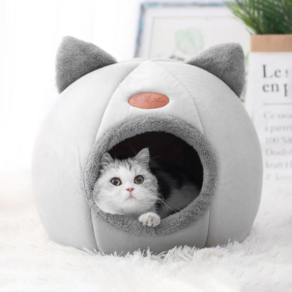 Cosy Cave Cat Bed - Enclosed for Deep Sleep