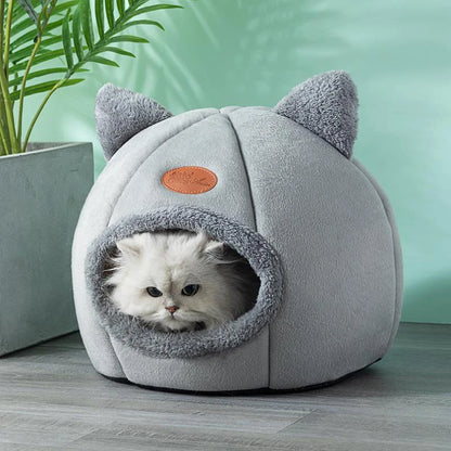 Cosy Cave Cat Bed - Enclosed for Deep Sleep