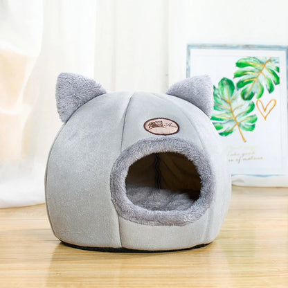 Cosy Cave Cat Bed - Enclosed for Deep Sleep