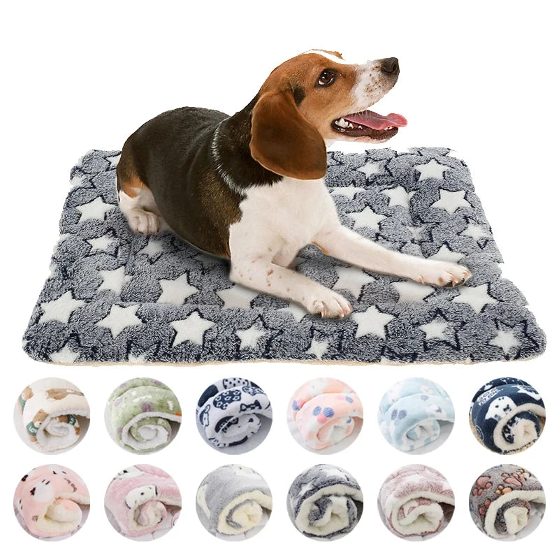 Flannel Pet Sleeping Mat - Soft Washable Blanket for Dogs and Cats