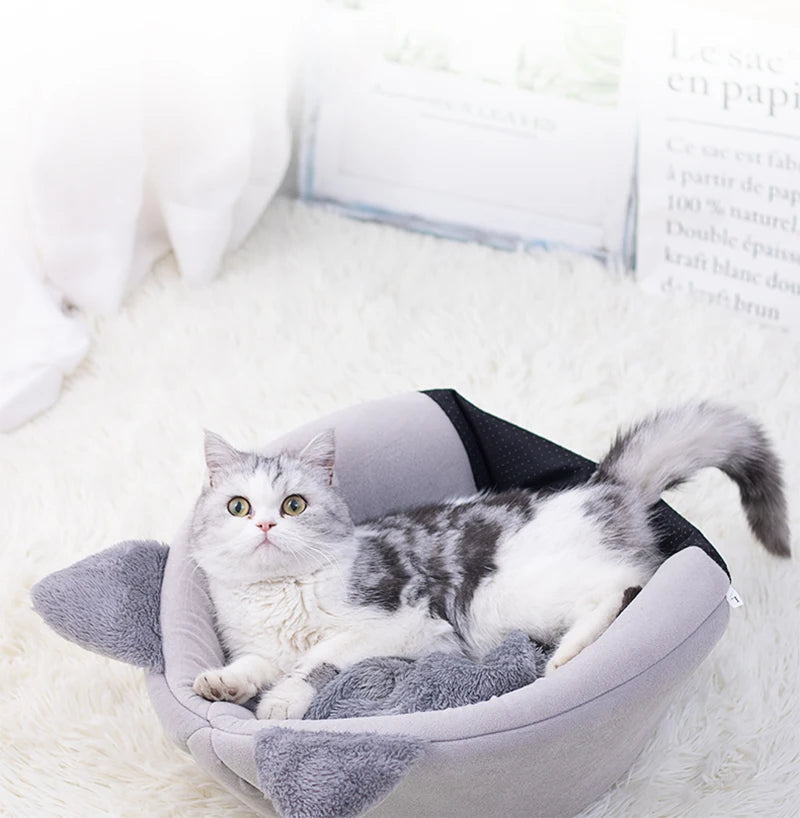 Cosy Cave Cat Bed - Enclosed for Deep Sleep