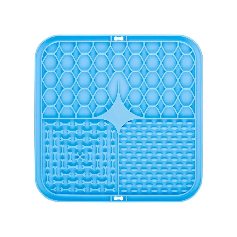 HomePaw Silicone Lick Mat Slow Feeder and Bath Distraction - size and capacity measurements shown