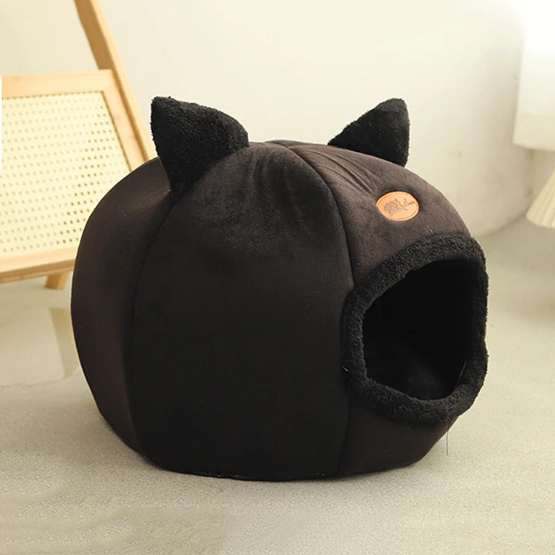 Cosy Cave Cat Bed - Enclosed for Deep Sleep