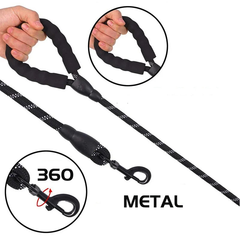 Reflective Padded Rope Lead