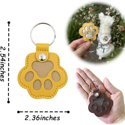 Pet Fur Keepsake Keychain - Leather Hair Locket