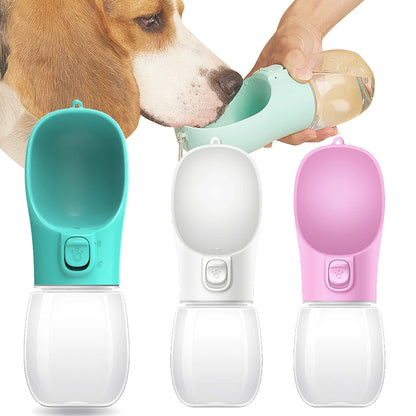 Portable Dog Water Bottle - Leak-Free with Built-In Bowl