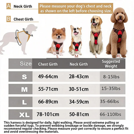 Reflective Front Clip Dog Harness