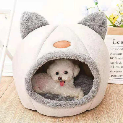 Cosy Cave Cat Bed - Enclosed for Deep Sleep