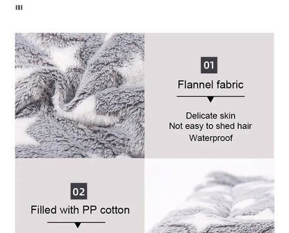 Flannel Pet Sleeping Mat - Soft Washable Blanket for Dogs and Cats