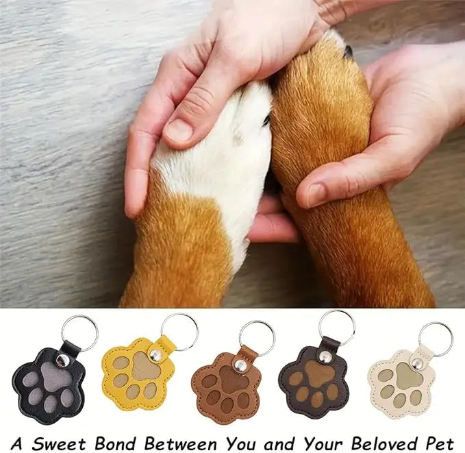 Pet Fur Keepsake Keychain - Leather Hair Locket