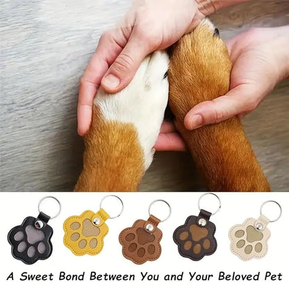 Pet Fur Keepsake Keychain - Leather Hair Locket