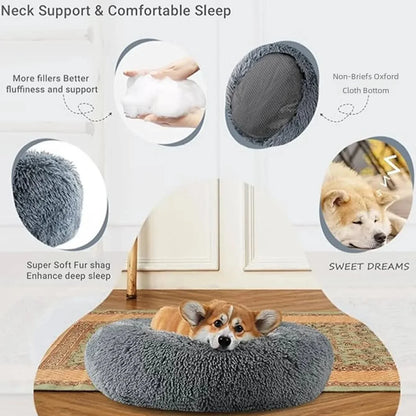 HomePaw Premium Dog Bed - soft washable fabric detail close-up