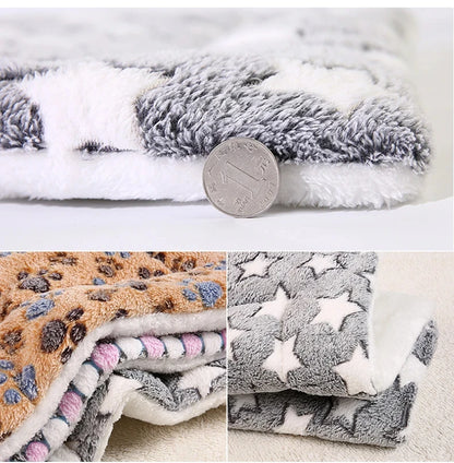 Flannel Pet Sleeping Mat - Soft Washable Blanket for Dogs and Cats