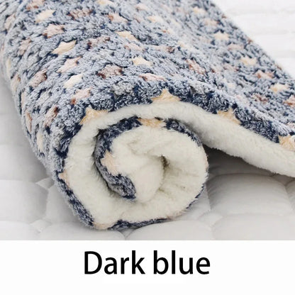 Flannel Pet Sleeping Mat - Soft Washable Blanket for Dogs and Cats