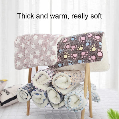 Flannel Pet Sleeping Mat - Soft Washable Blanket for Dogs and Cats