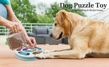 Dog Puzzle Slow Feeder Bowl - Interactive IQ Feeder