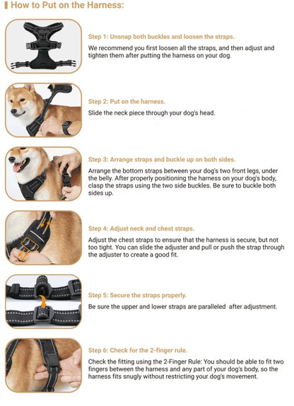 Reflective Front Clip Dog Harness