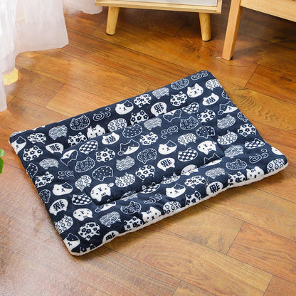 Flannel Pet Sleeping Mat - Soft Washable Blanket for Dogs and Cats