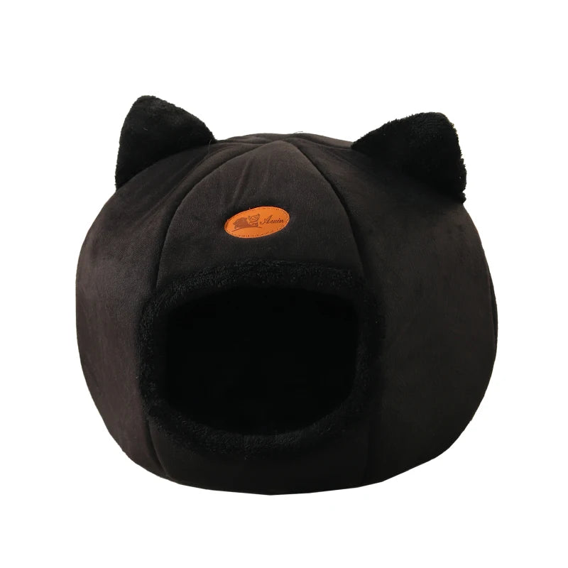 Cosy Cave Cat Bed - Enclosed for Deep Sleep