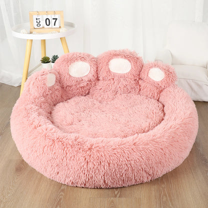HomePaw Anti Anxiety Paw Dog Bed - pet bed shown in a UK home setting