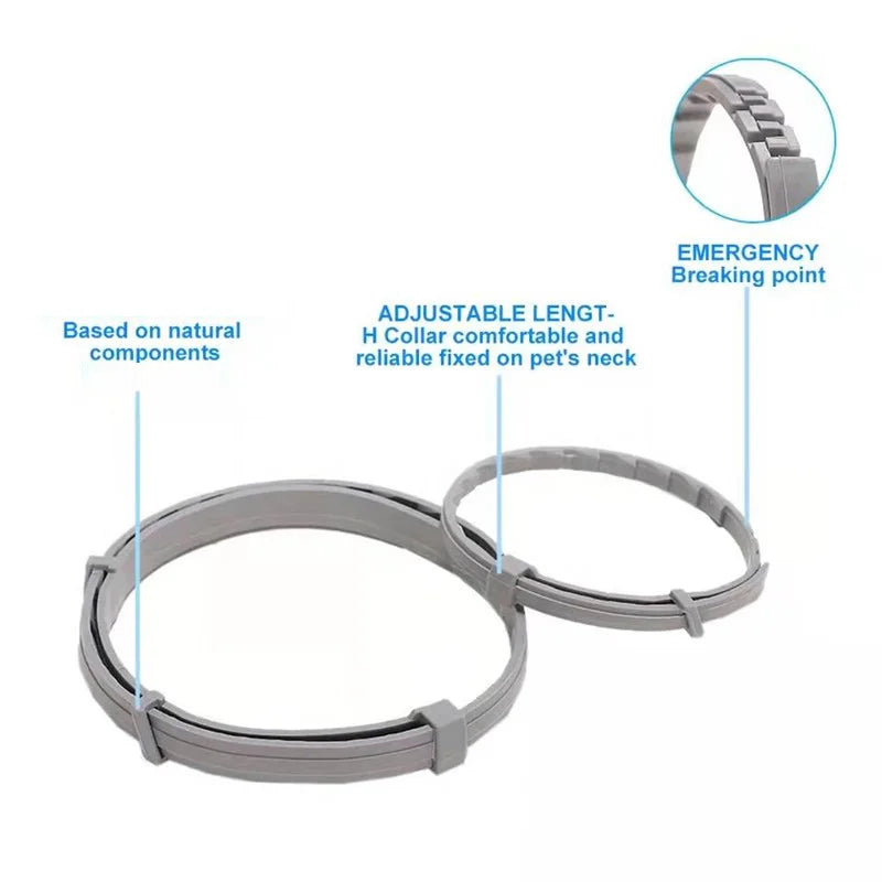 Natural tick and flea protection collar
