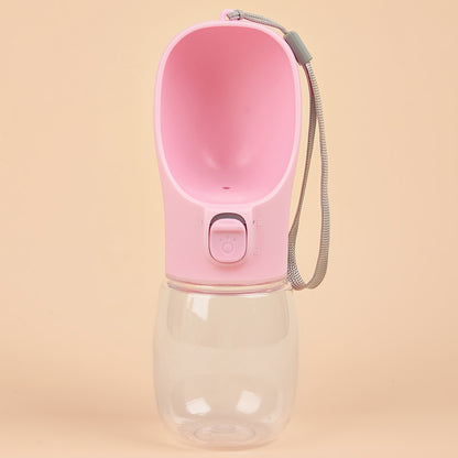 Portable Dog Water Bottle - Leak-Free with Built-In Bowl