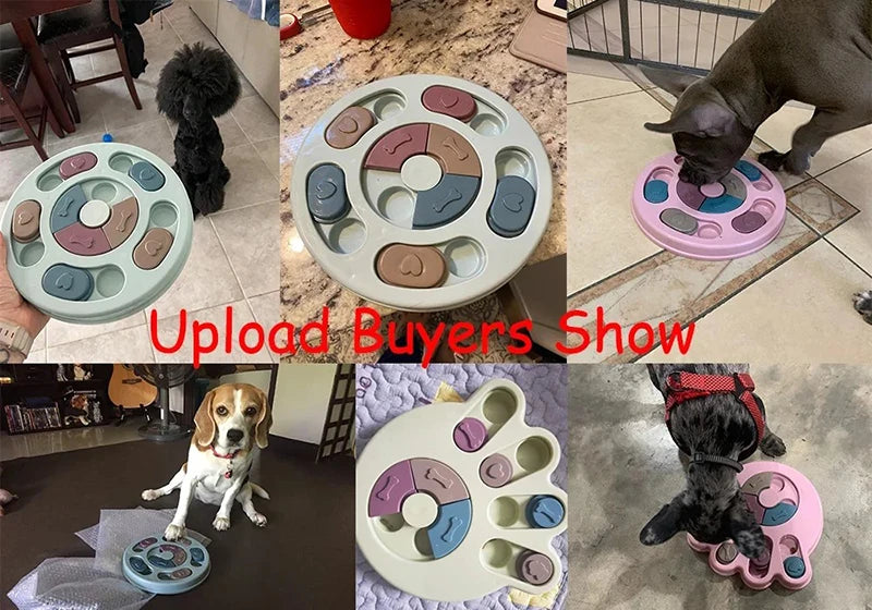 Dog Puzzle Slow Feeder Bowl - Interactive IQ Feeder