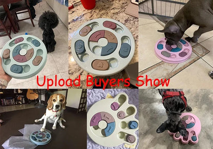 Dog Puzzle Slow Feeder Bowl - Interactive IQ Feeder