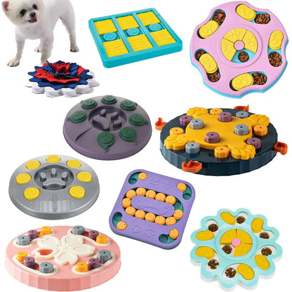 Dog Puzzle Slow Feeder Bowl - Interactive IQ Feeder