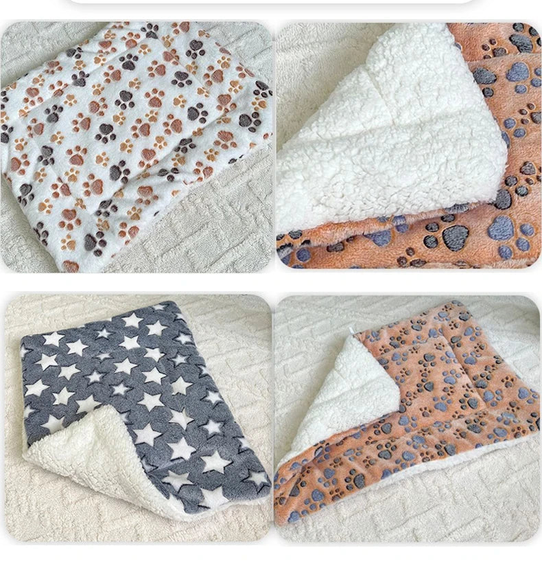 Flannel Pet Sleeping Mat - Soft Washable Blanket for Dogs and Cats