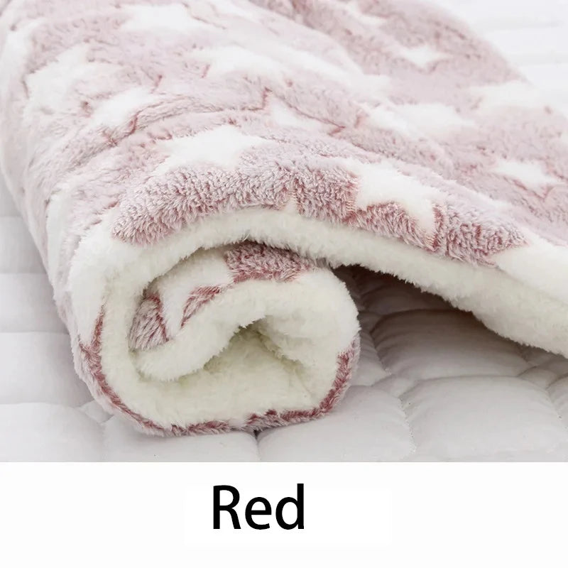 Flannel Pet Sleeping Mat - Soft Washable Blanket for Dogs and Cats