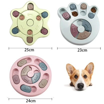 Dog Puzzle Slow Feeder Bowl - Interactive IQ Feeder