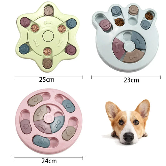 Dog Puzzle Slow Feeder Bowl - Interactive IQ Feeder