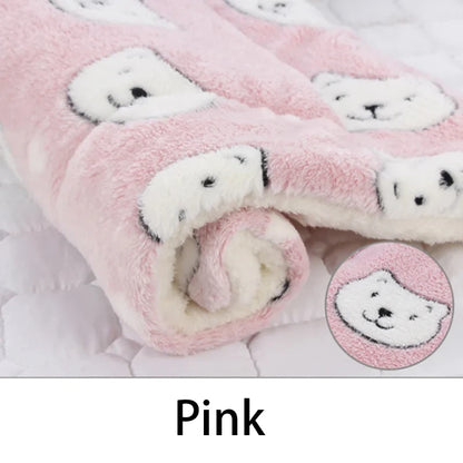 Flannel Pet Sleeping Mat - Soft Washable Blanket for Dogs and Cats