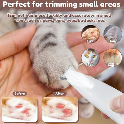 HomePaw Pet Paw and Fur Trimmer - quiet low-noise motor safe for anxious pets