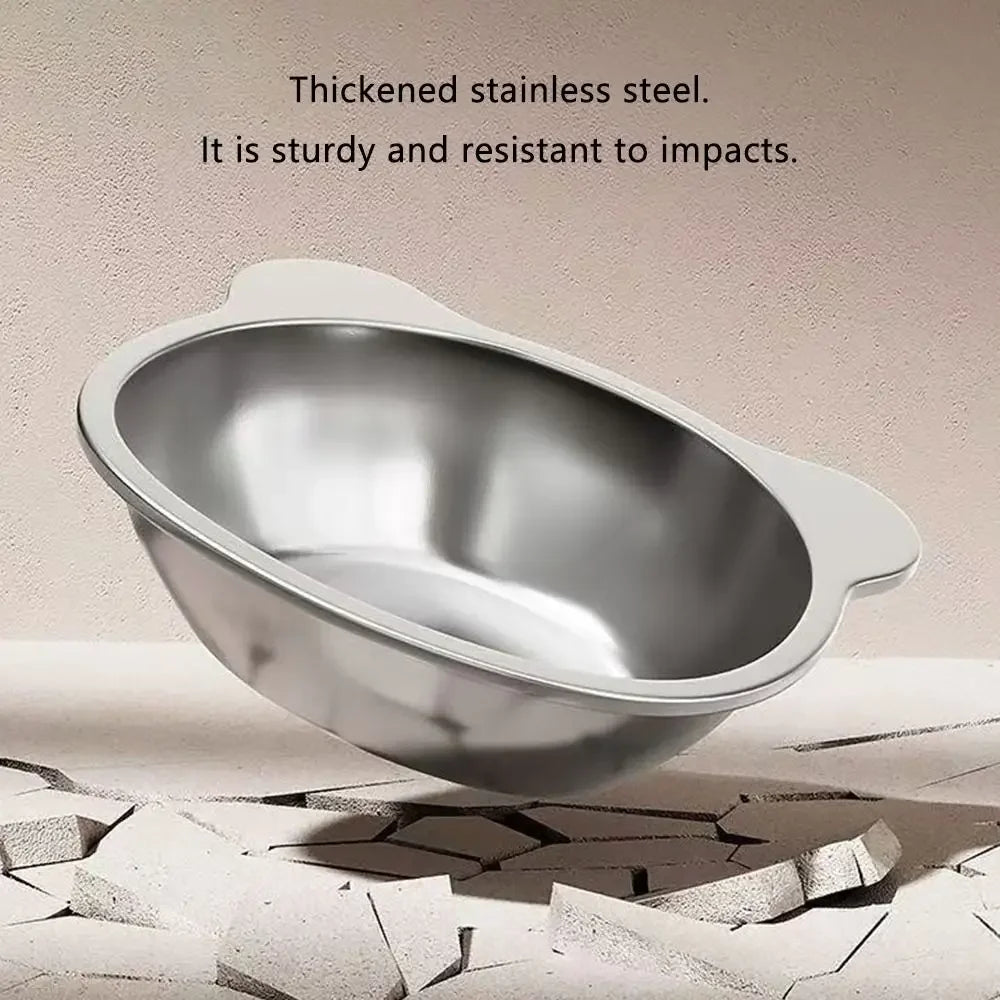 Raised Cat Bowl — Stainless Steel Tilted Feeder