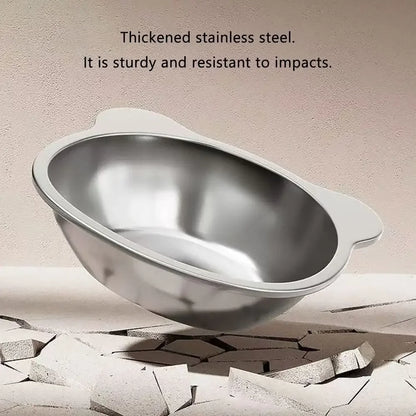 Raised Cat Bowl — Stainless Steel Tilted Feeder