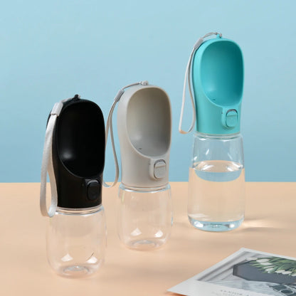 Portable Dog Water Bottle - Leak-Free with Built-In Bowl