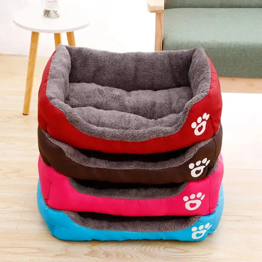 Colourful Square Pet Bed - Sizes XS to XL