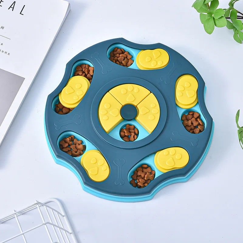 Dog Puzzle Slow Feeder Bowl - Interactive IQ Feeder
