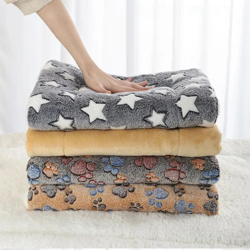 Flannel Pet Sleeping Mat - Soft Washable Blanket for Dogs and Cats