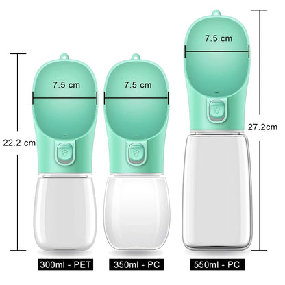 Portable Dog Water Bottle - Leak-Free with Built-In Bowl