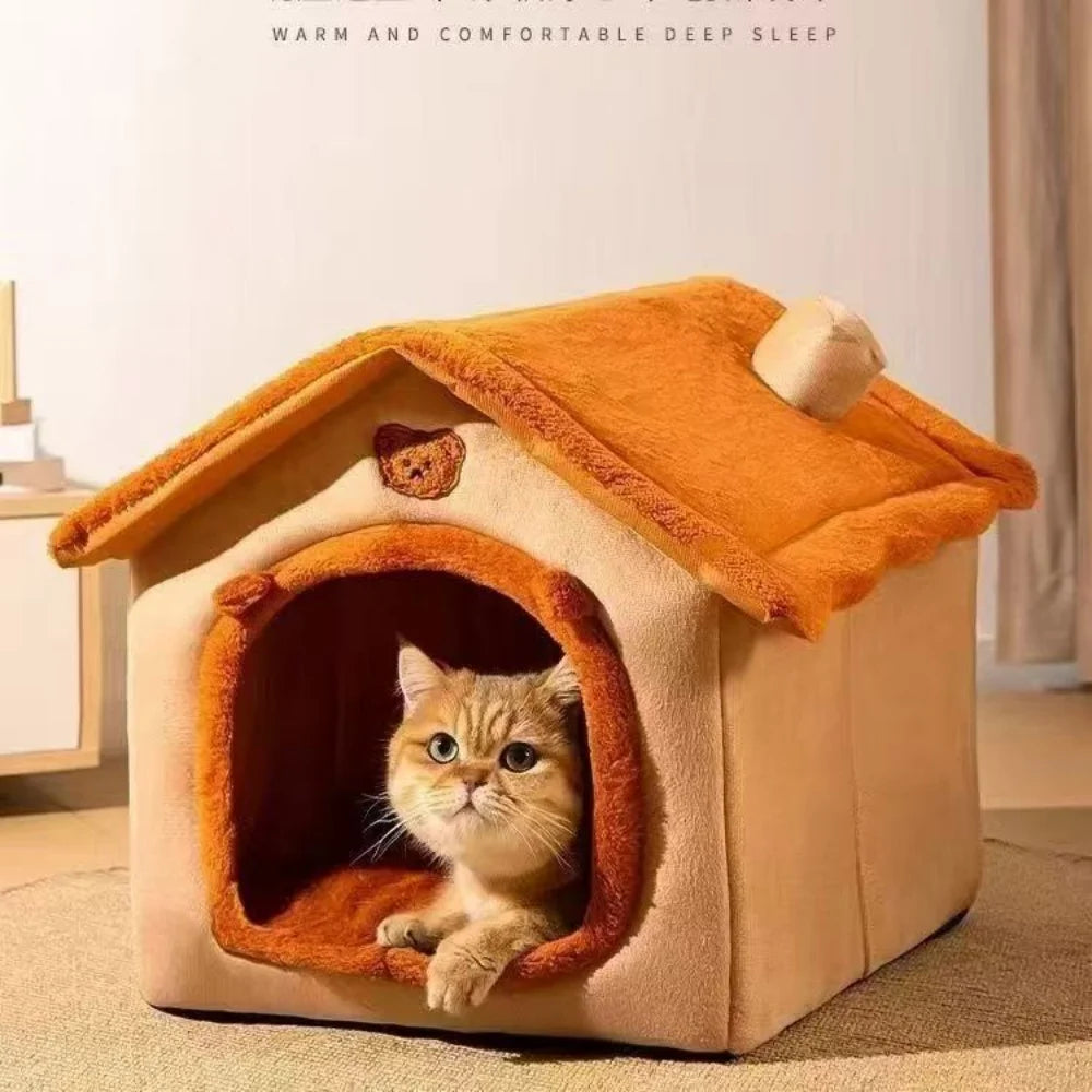 HomePaw All-Season Indoor Cat House - premium cat house bed available in the UK