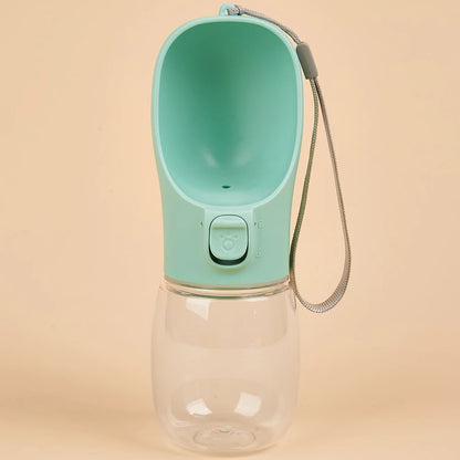 Portable Dog Water Bottle - Leak-Free with Built-In Bowl