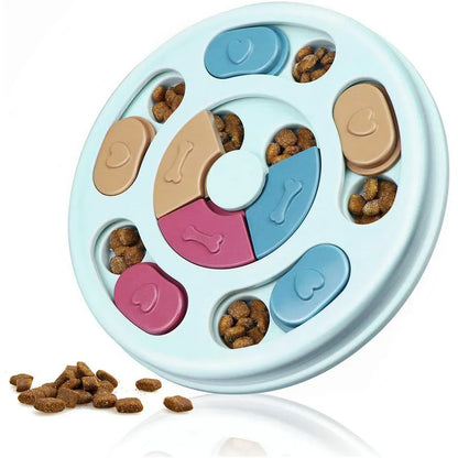 Dog Puzzle Slow Feeder Bowl - Interactive IQ Feeder